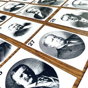 The Presidents of the United States Flash Quiz Cards Vintage Educational Box Set